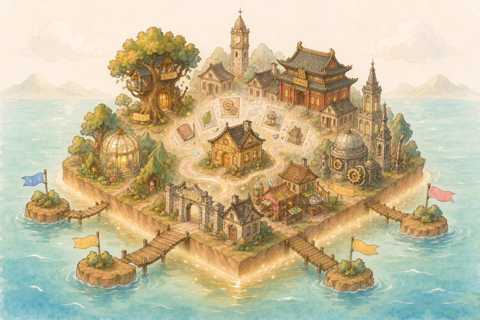 物所世界地图（手绘）
